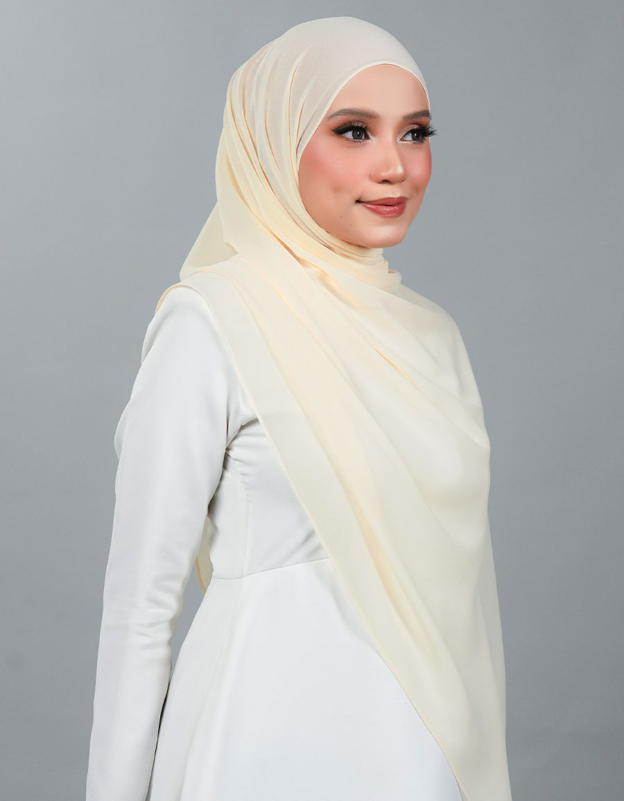 Neya Shawl Plain - 03 Cream