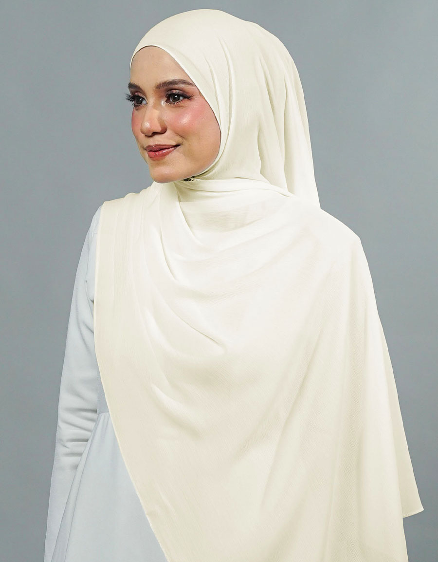 Ireesya Shawl Plain - 03 Cream
