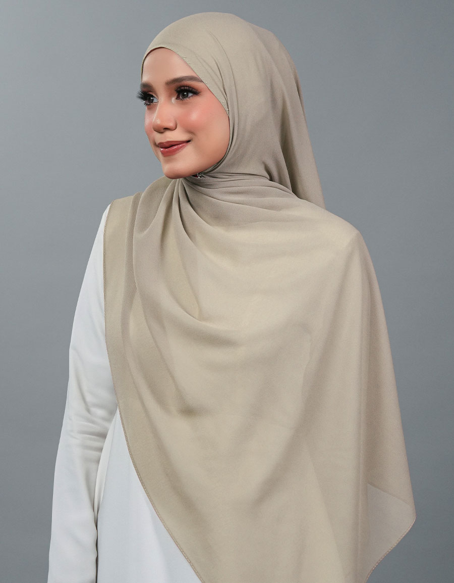 Neya Shawl Plain - 08 Almond