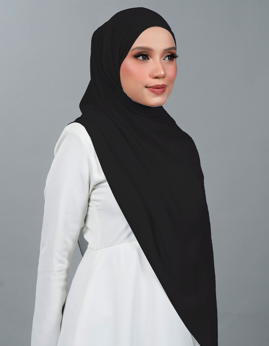 Neya Shawl Plain - 11 Black