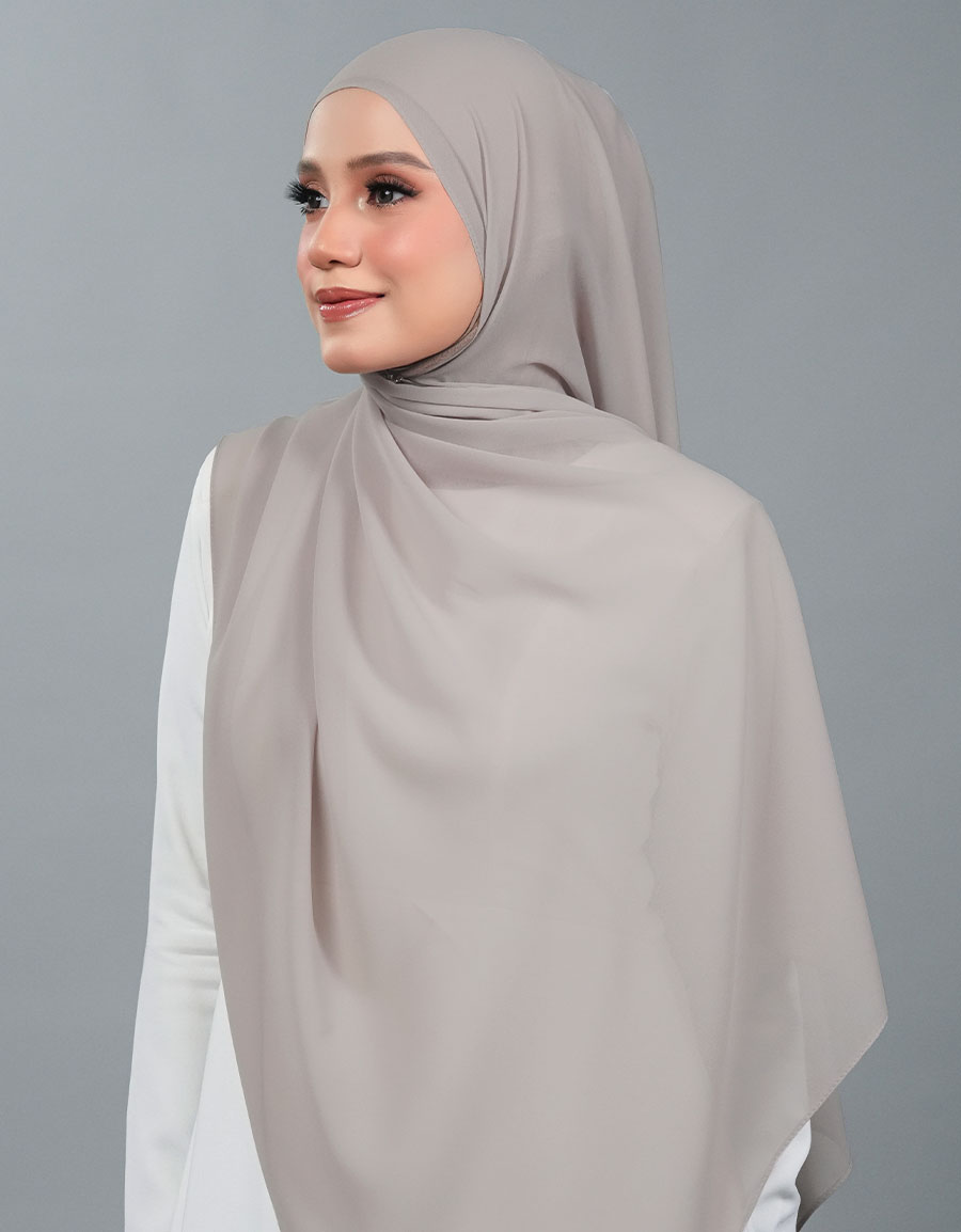 Neya Shawl Plain - 12 Grey Morning
