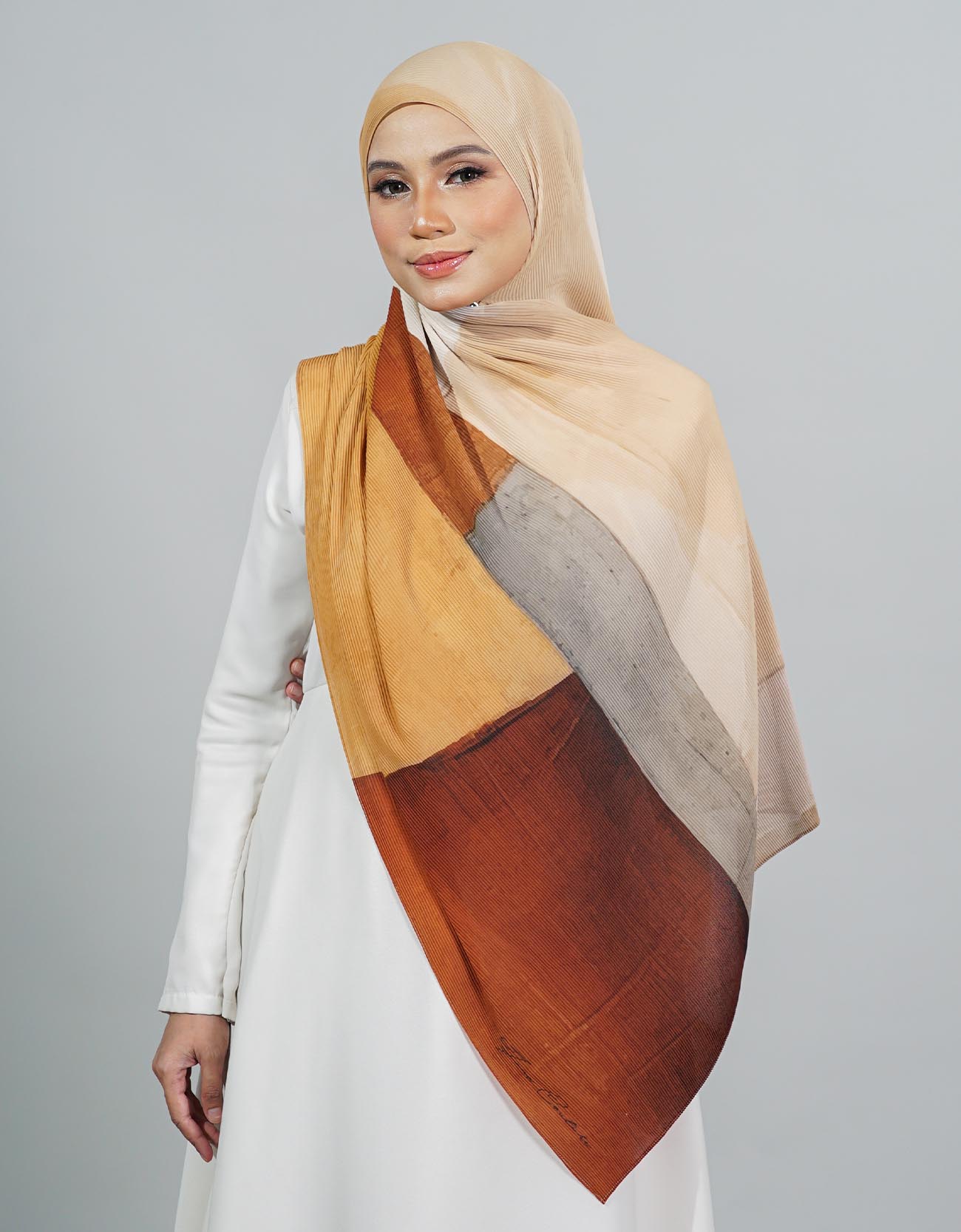 Saqira Pleated Shawl - 03 Kashmir