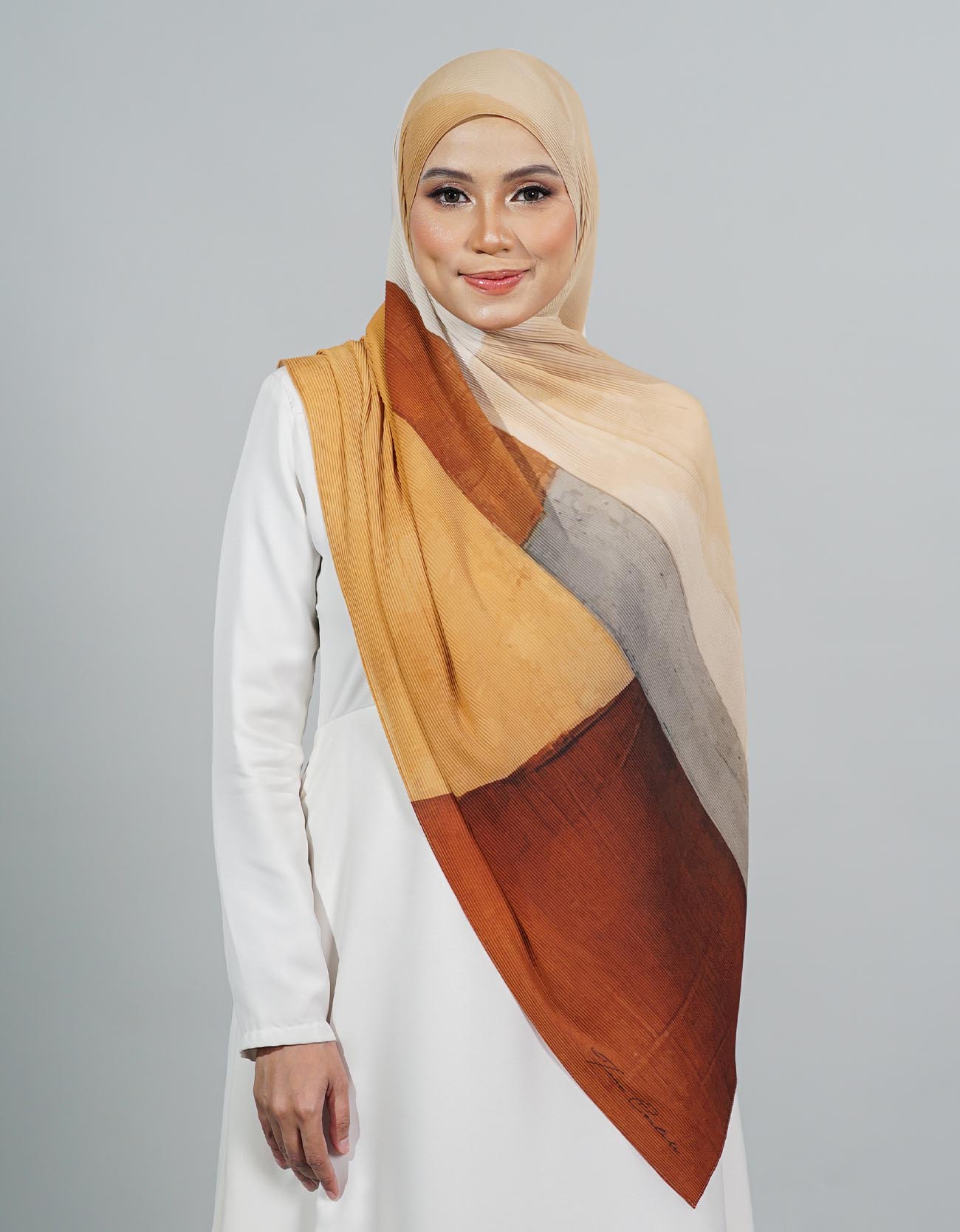 Saqira Pleated Shawl - 03 Kashmir