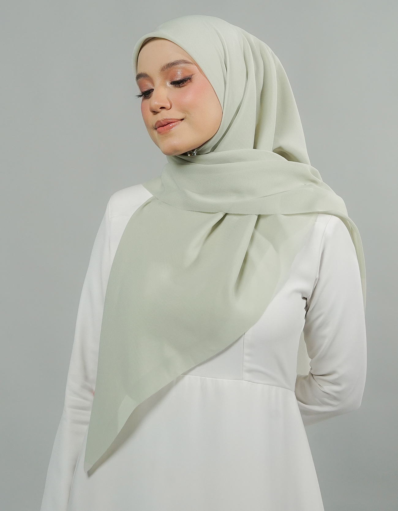 Ines Bawal Plain - 06 Sage Green
