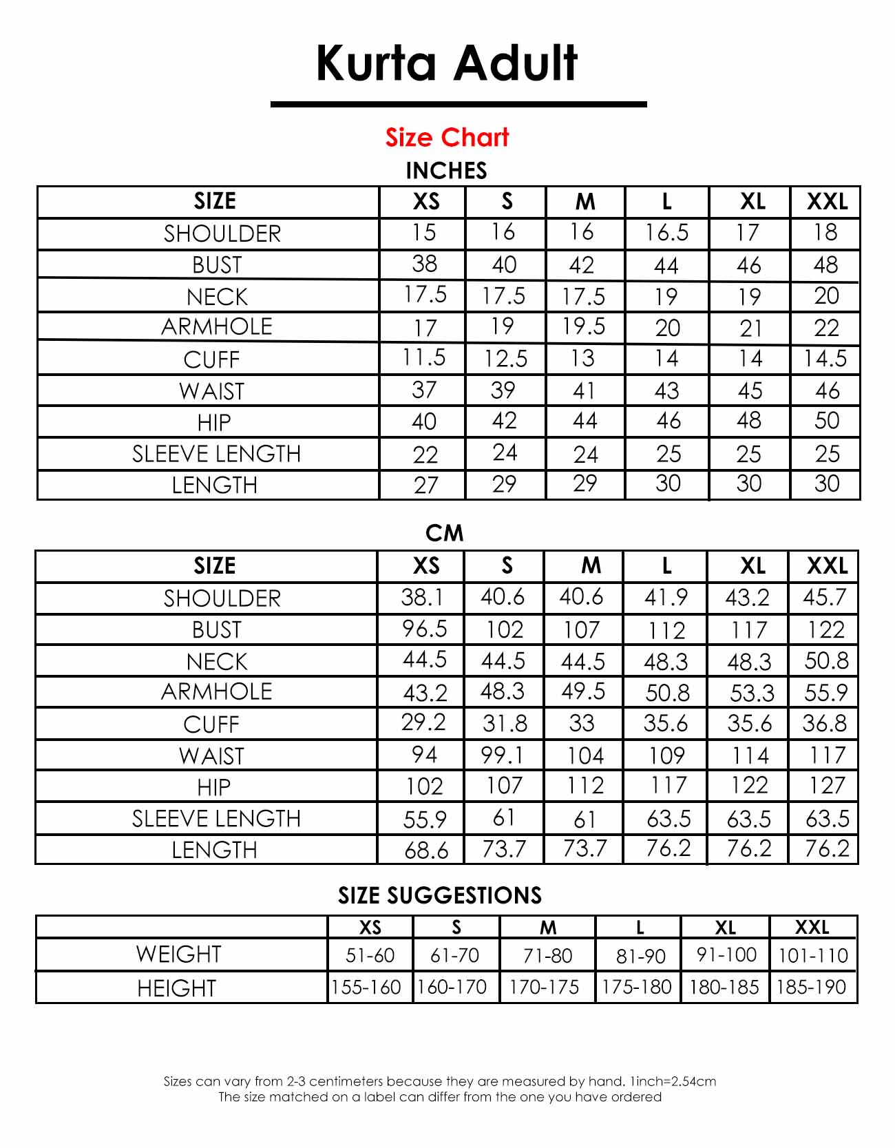 Radeen Kurta Adult - 10 Black