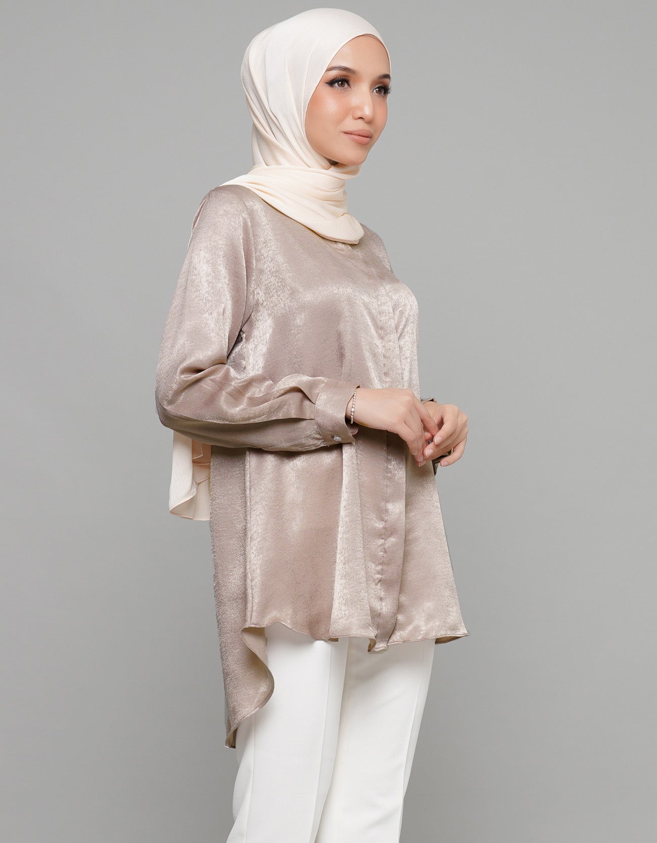 Ayumi Blouse High Quality Matte Satin