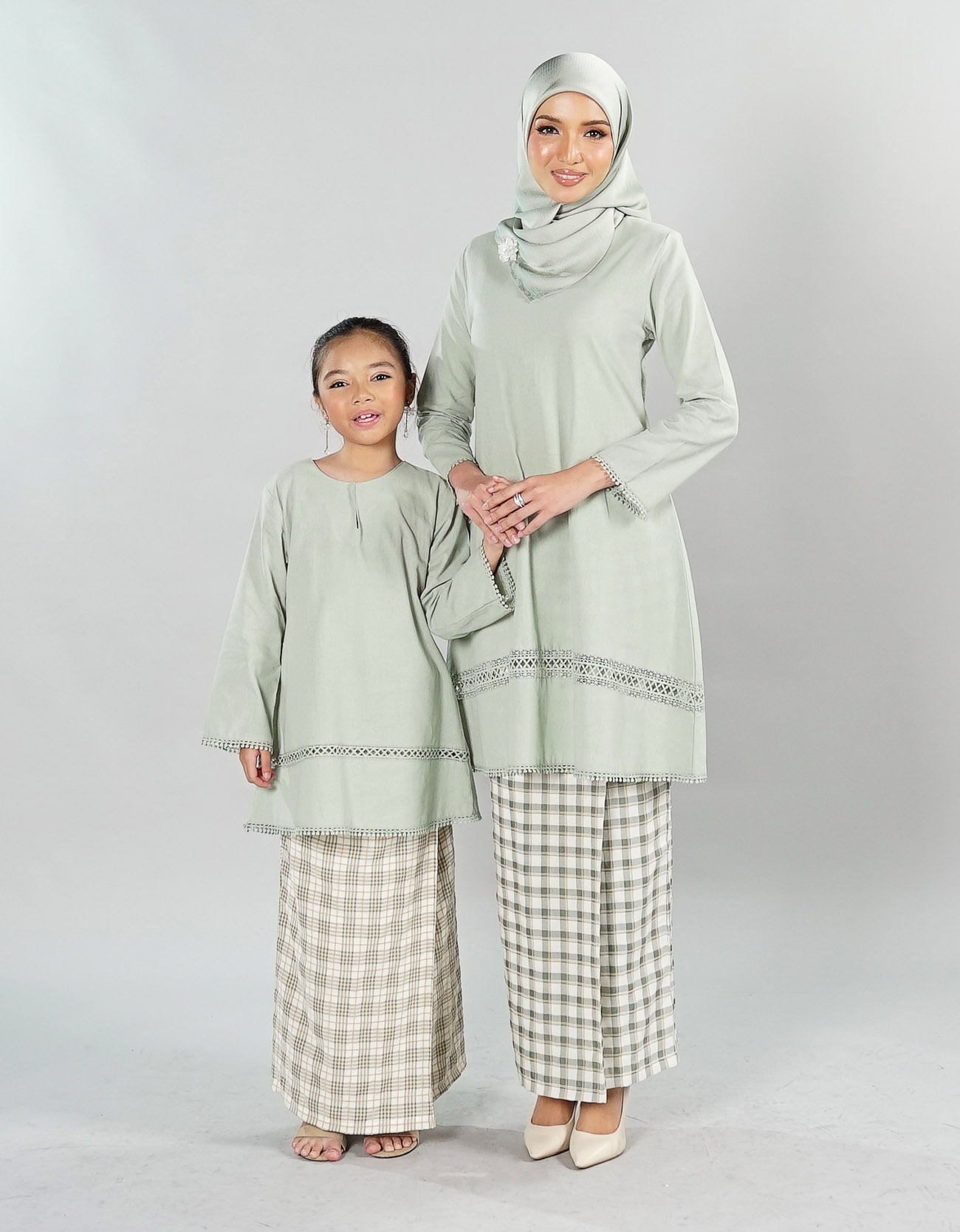 Aurora Kurung Riau Kids - 07 Light Green