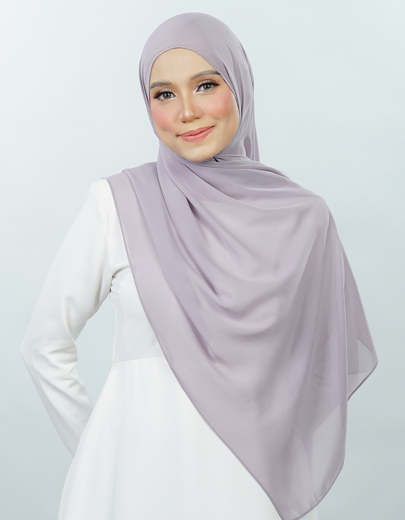 Neya Shawl Plain - 01 - Lilac
