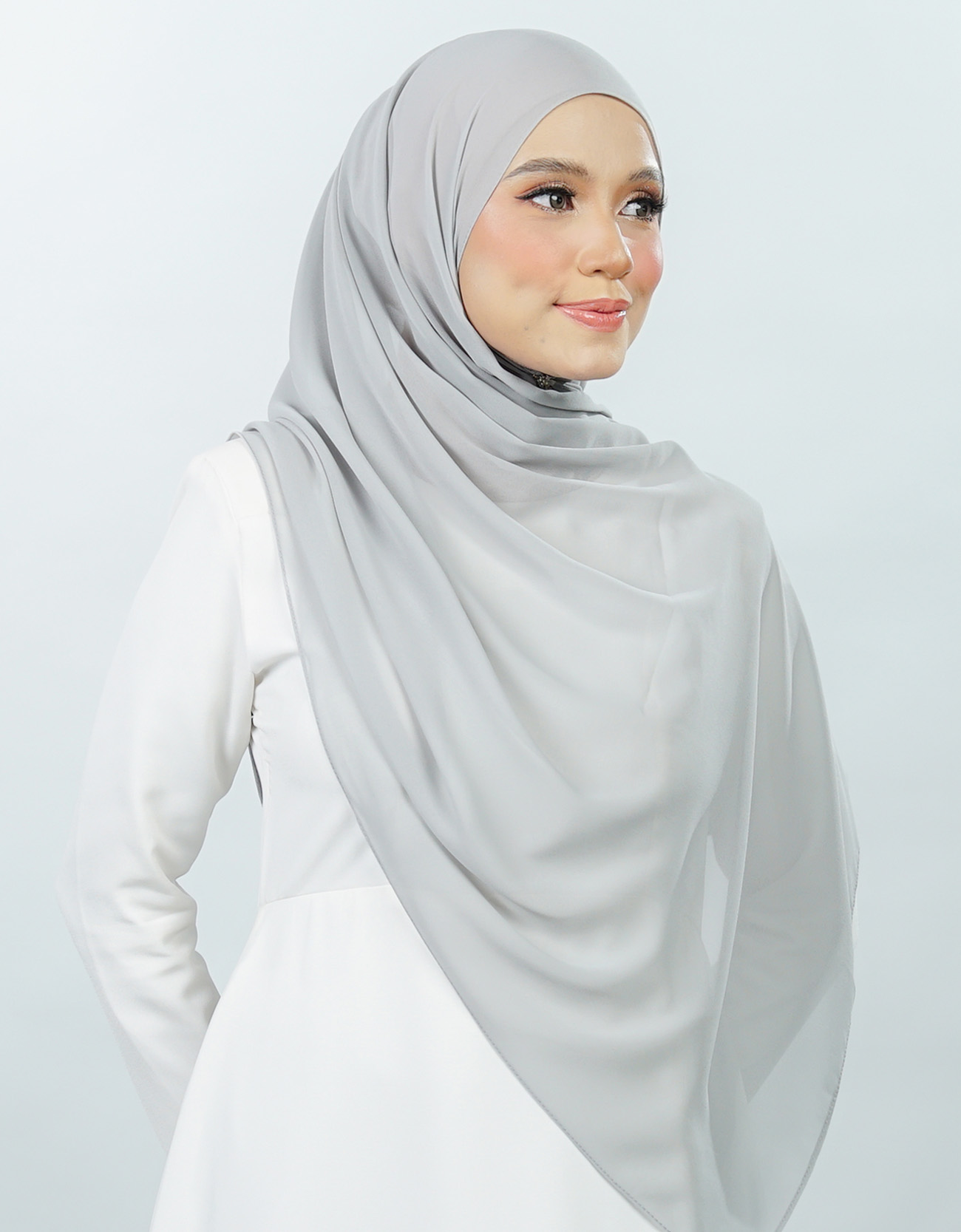 Neya Shawl Plain - 14 - Silver