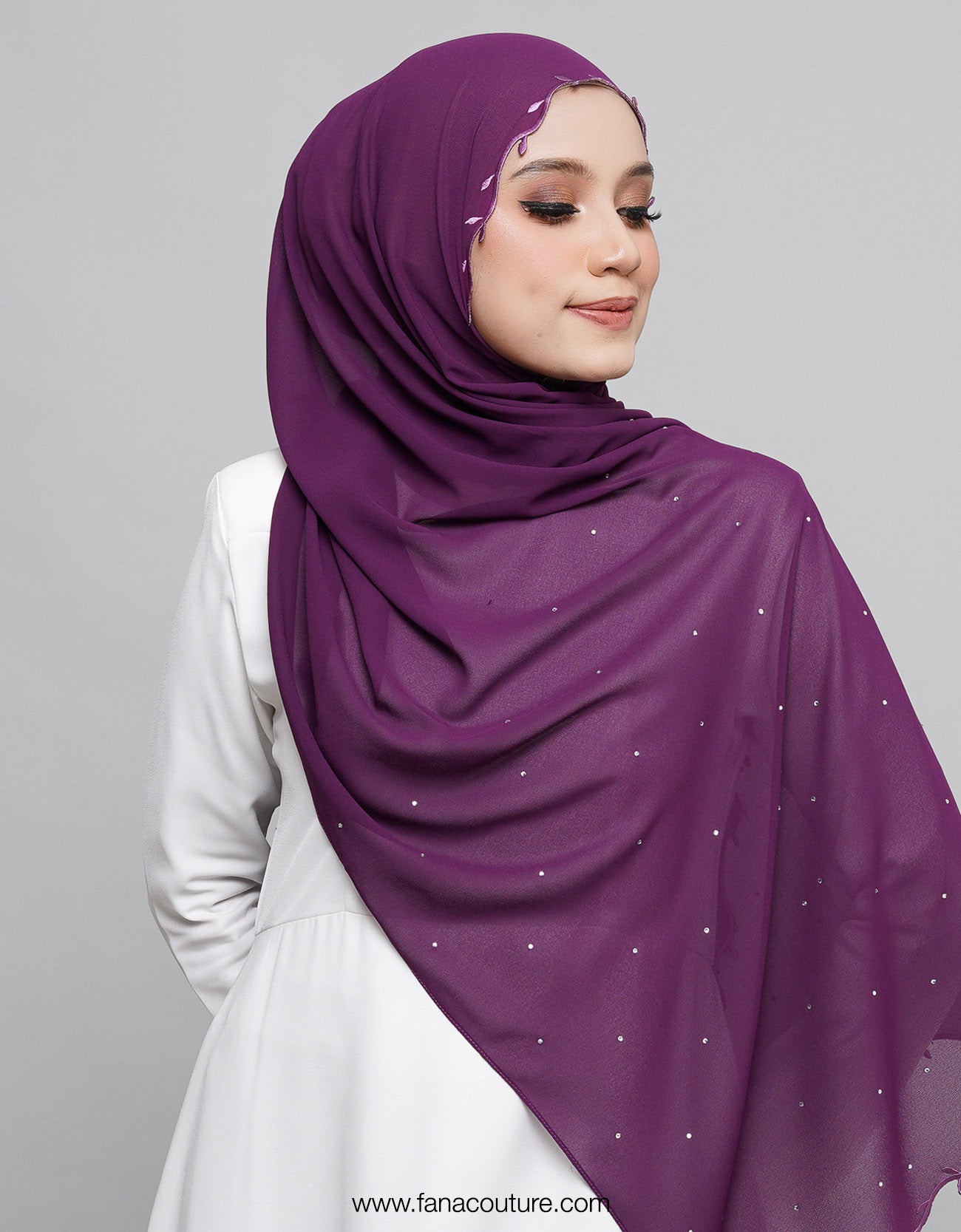 Nuha Shawl Sulam - 05 Imperial Magenta