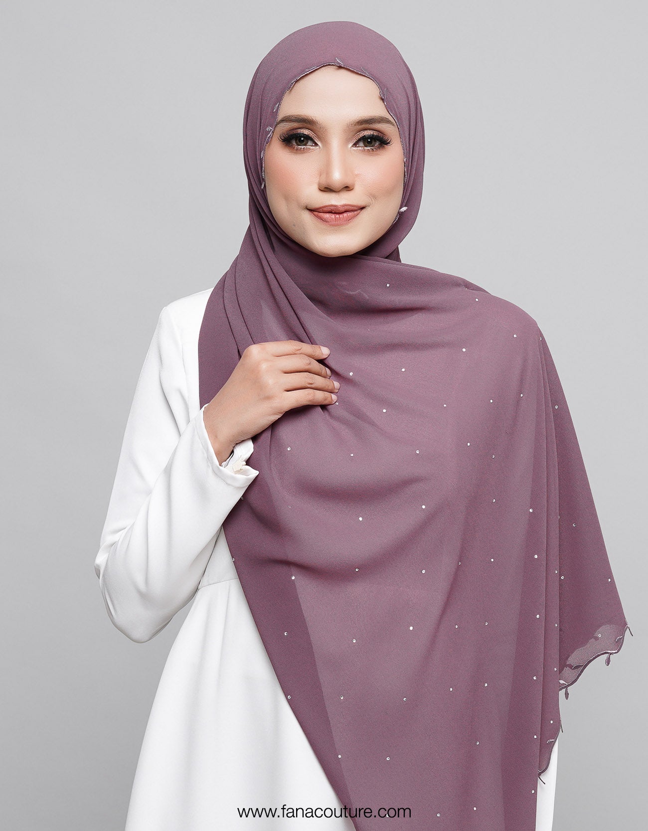 Nuha Shawl Sulam - 09 Iris Purple