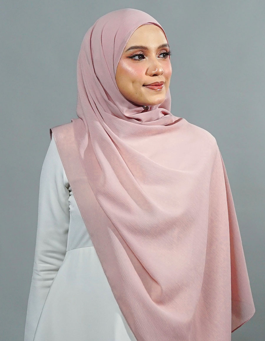 Ireesya Shawl Plain - 01 Dusty Pink