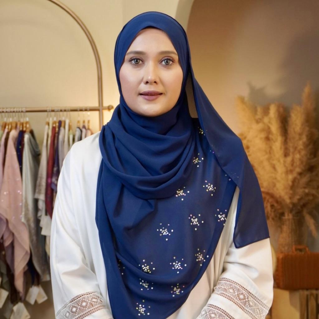 Diana Shawl Plain - 04 Dusty Blue