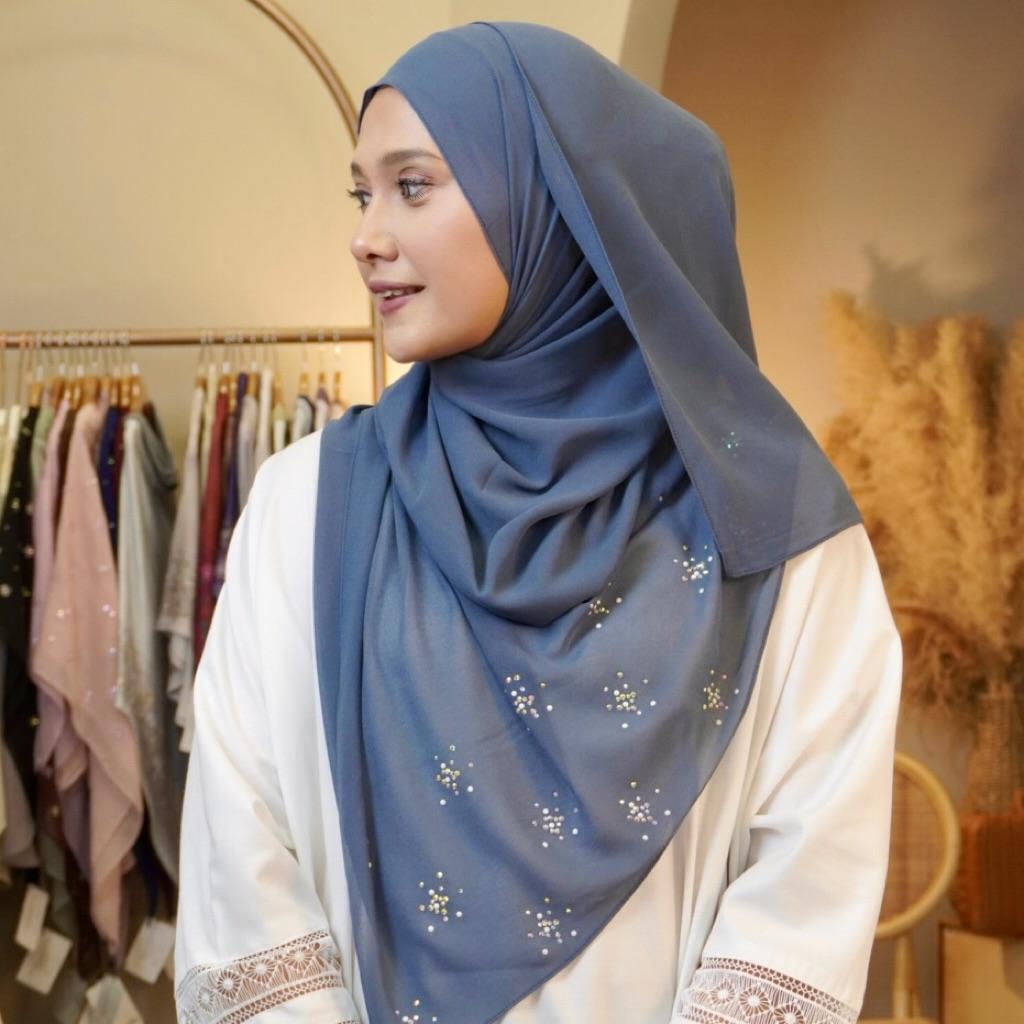 Diana Shawl Plain - 05 Kadet Blue