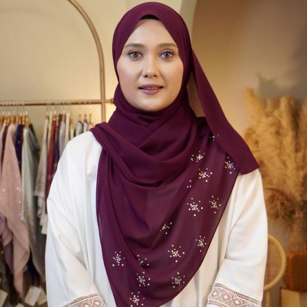 Diana Shawl Plain - 09 Burgundy