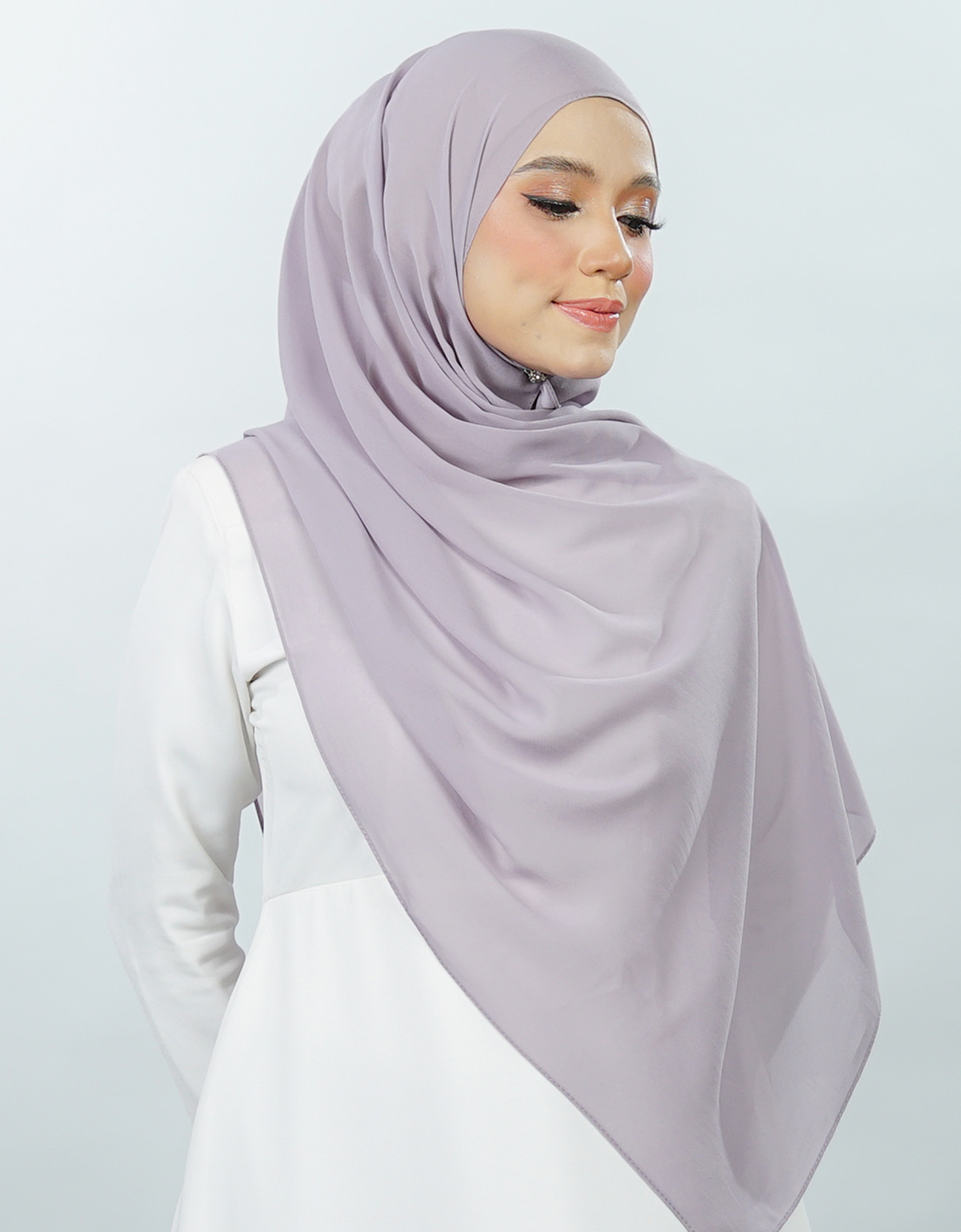 Neya Shawl Plain - 01 - Lilac