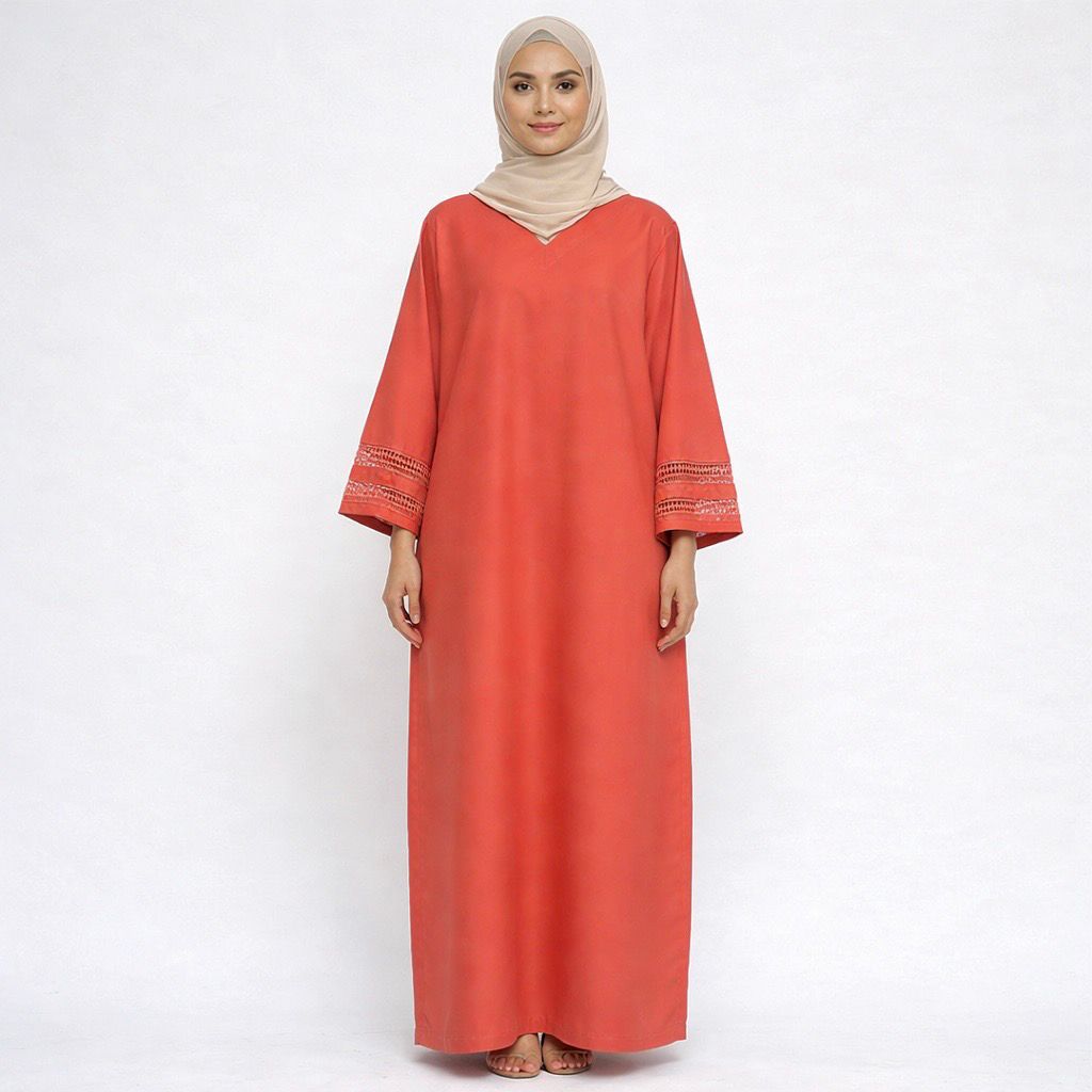 Lacy Kaftan - 07 Brick Red