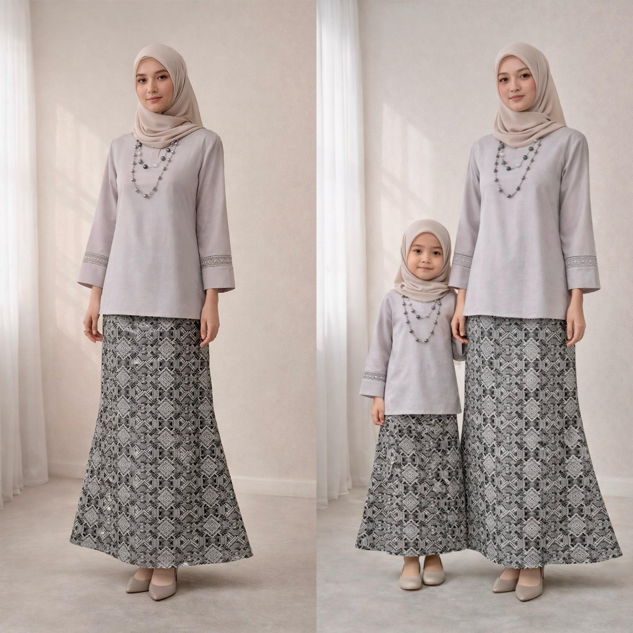 Aniqah Kurung Kedah - 03 Ash Grey