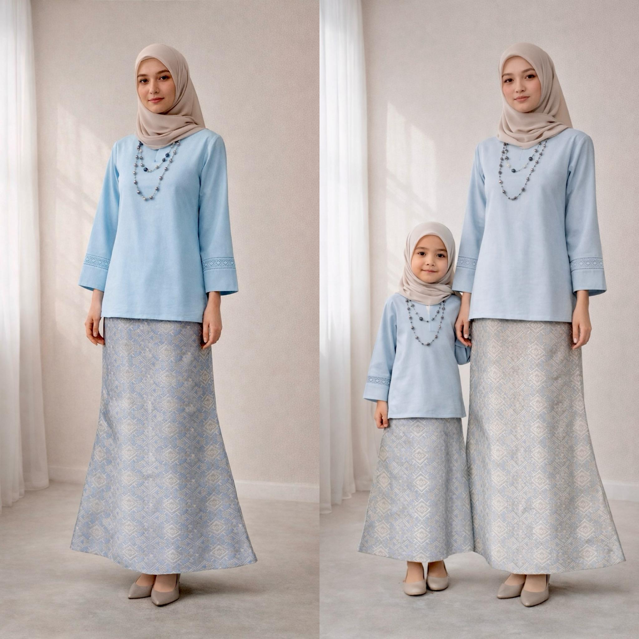 Aniqah Kurung Kedah - 02 Baby Blue