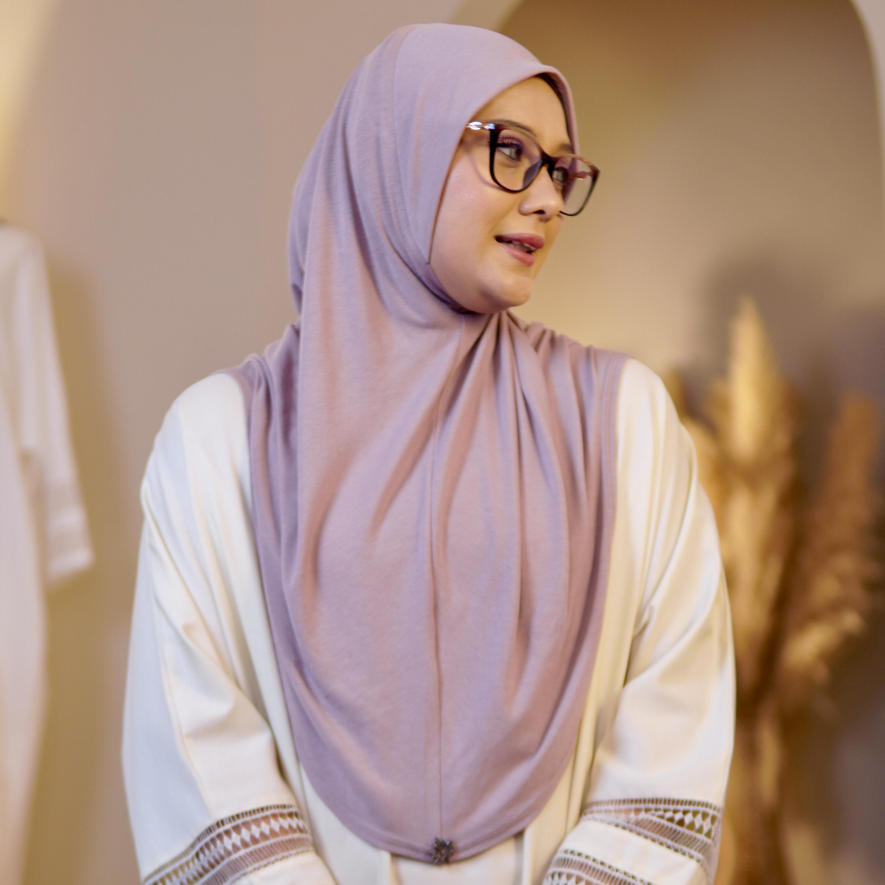 Express Hijab Damia Plain - 35 Dusty Pink